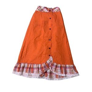 vintage sears girls long ruffled skirt